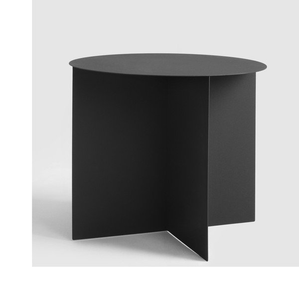 Črna dodatna mizica Custom Form Oli, ⌀ 50 cm-image-1