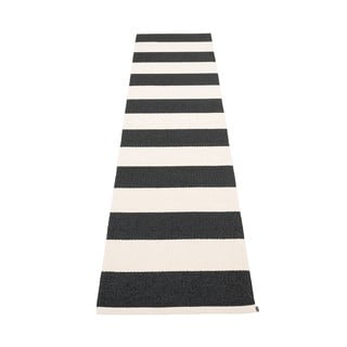 Črno-bel zunanji in notranji tekač 70x300 cm Bob Black Vanilla – Pappelina