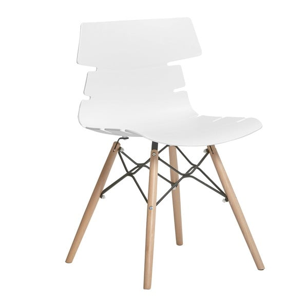 Komplet 4 belih jedilnih stolov Marckeric Iris-image-2