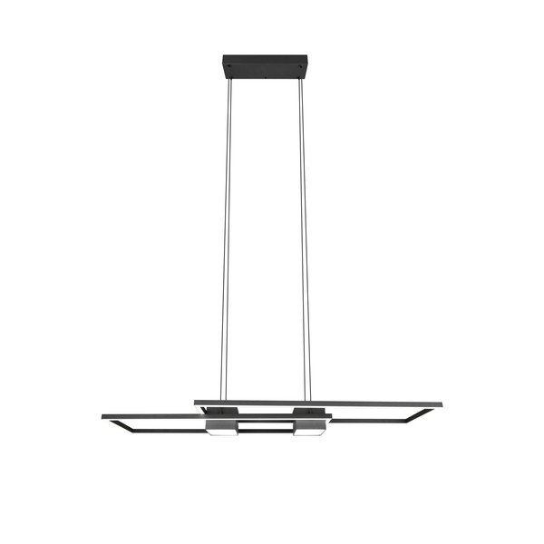 Mat črna zatemnitvena LED viseča svetilka z daljinskim upravljalnikom Albany – Trio