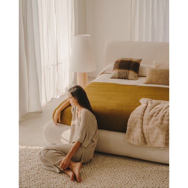 Pletena odeja iz volne in mešanih vlaken 130x170 cm Melany – Kave Home-image-3