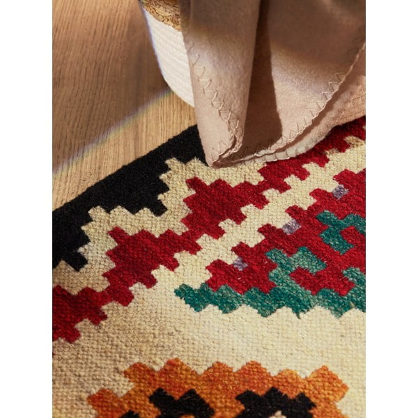 Rdeč obojestranski ročno tkan volnen tekač 60x190 cm Kamal Kian – Nouristan-image-3