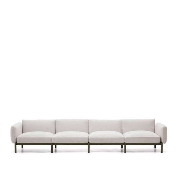 Svetlo siv vrtni modularni kavč 370 cm Sorells – Kave Home