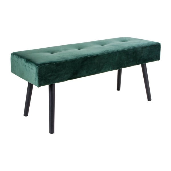 Temno zelena oblazinjena klop z žametno prevleko Hiša Nordic Skiby, 100 x 35 cm-image-2