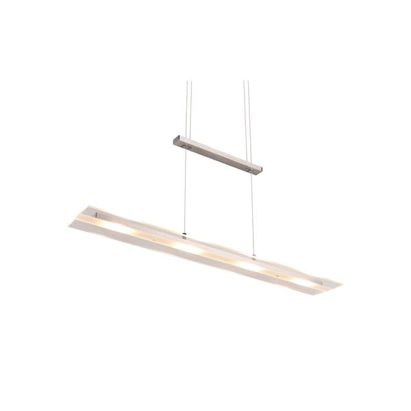 Siva LED viseča svetilka s steklenim senčnikom Milos – Reality-image-4