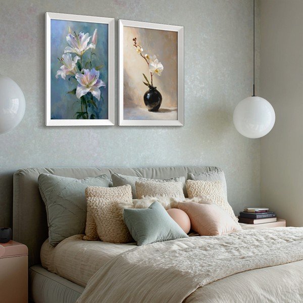 Tiskana slika z okvirjem 56x75 cm Lilies – Styler-image-1