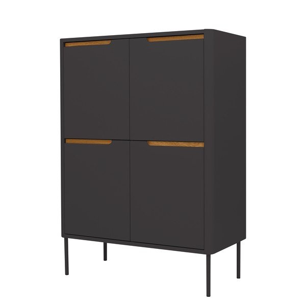 Črna komoda Tenzo Switch, 90 x 128 cm-image-2