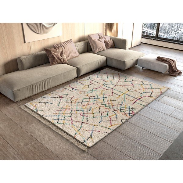 Krem bela preproga Universal Yveline Multi, 80 x 150 cm-image-1