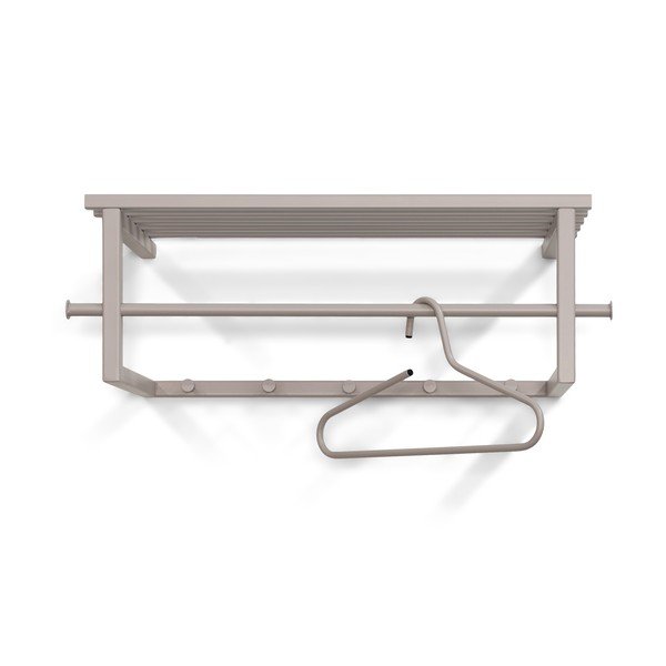 Sivorjav kovinski stenski obešalnik s polico 76 cm Marco – Spinder Design-image-2