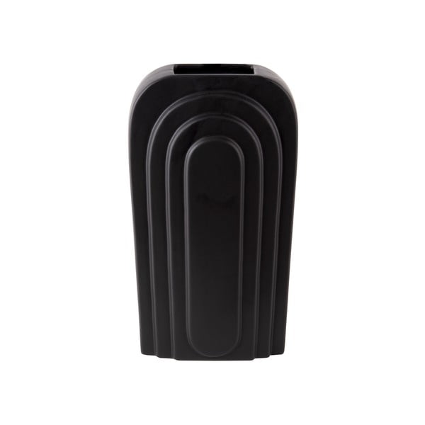 Črna keramična vaza PT LIVING Arc, višina 18 cm
