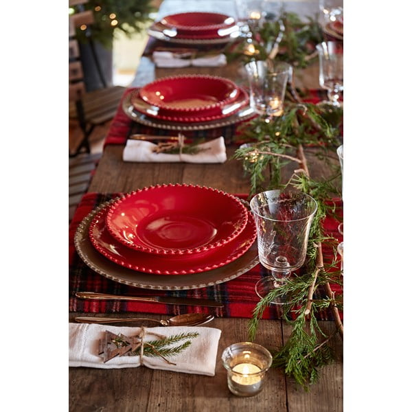 Rubinasto rdeč globok keramični krožnik Costa Nova, ø 24,2 cm-image-1