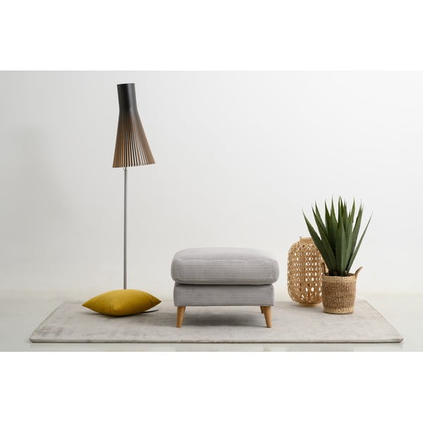 Svetlo siv tabure iz rebrastega žameta Paris – Scandic-image-1