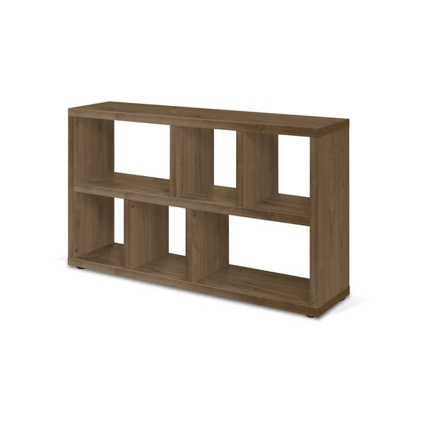 Rjav regal v orehovem dekorju 150x83 cm Berlin – TemaHome-image-3