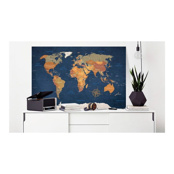 Stenski zemlejvid sveta Bimago Ink Oceans-image-1