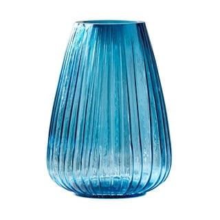 Vaza iz modrega stekla Bitz Kusintha, višina 22 cm