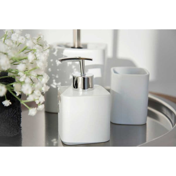 Bel keramičen dozirnik za milo 290 ml Hexa – Wenko-image-1