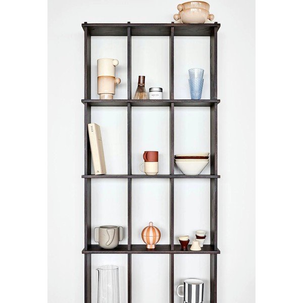 Večnivojska polica iz masivnega jesena v temni naravni barvi 58 cm Grid – OYOY Living Design-image-1
