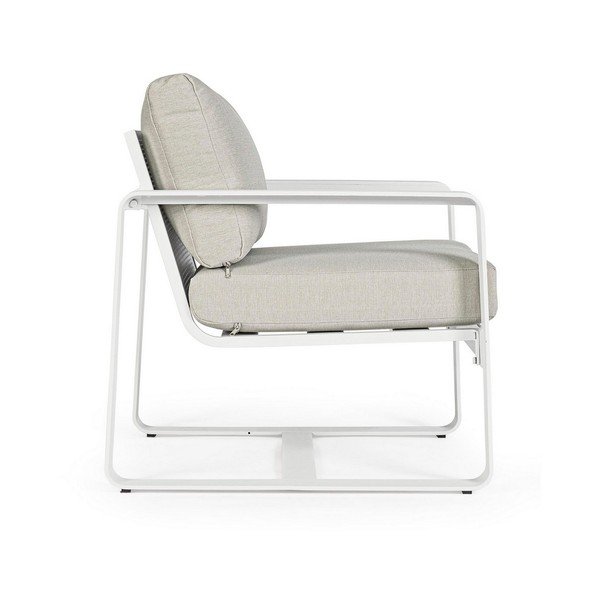 Bel kovinski vrtni fotelj Merrigan   – Bizzotto-image-3