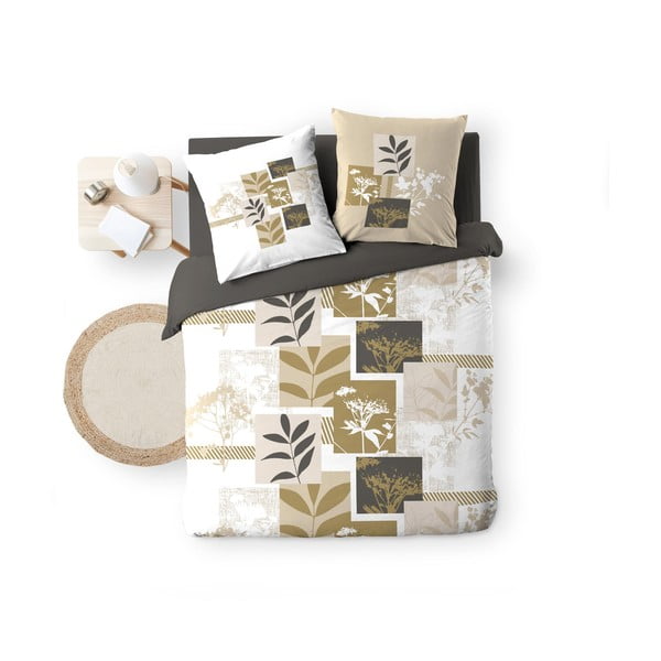 Belo-rjava podaljšana bombažna posteljnina za zakonsko posteljo 240x220 cm Utopia – douceur d'intérieur-image-4