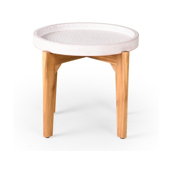 Vrtna miza z roza betonsko ploščo Bonami Selection Bari, ø 55 cm-image-1
