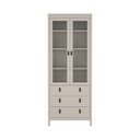 Sivo-bež vitrina 78x199x33 cm Madrid – Tvilum