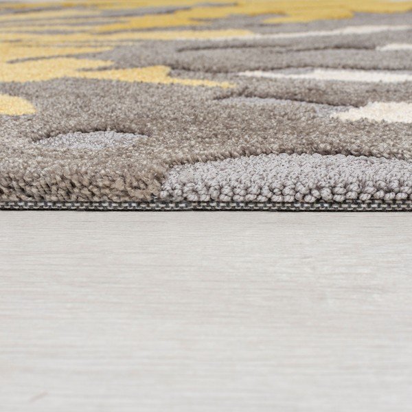 Sivo-rumena preproga Flair Rugs Soft Floral, 160 x 230 cm-image-3
