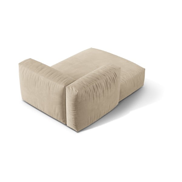 Bež žameten modul za sedežno garnituro (levi kot) Martina – Micadoni -image-2