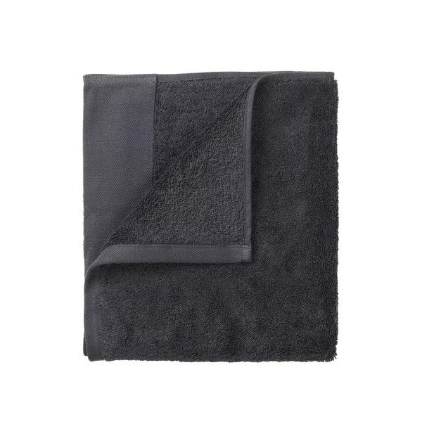 Antracitno sive frotirne brisače v kompletu 2 ks iz organskega bombaža 30x50 cm Riva – Blomus