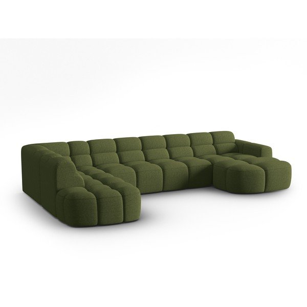 Zelena kotna sedežna garnitura Lisa – Micadoni Home-image-3