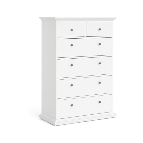 Bela visoka komoda 96x140 cm Paris – Tvilum-image-3