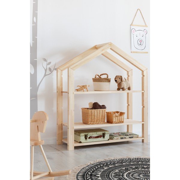 Otroška polica iz borovega lesa Adeko Rela, 40 x 113 cm-image-2