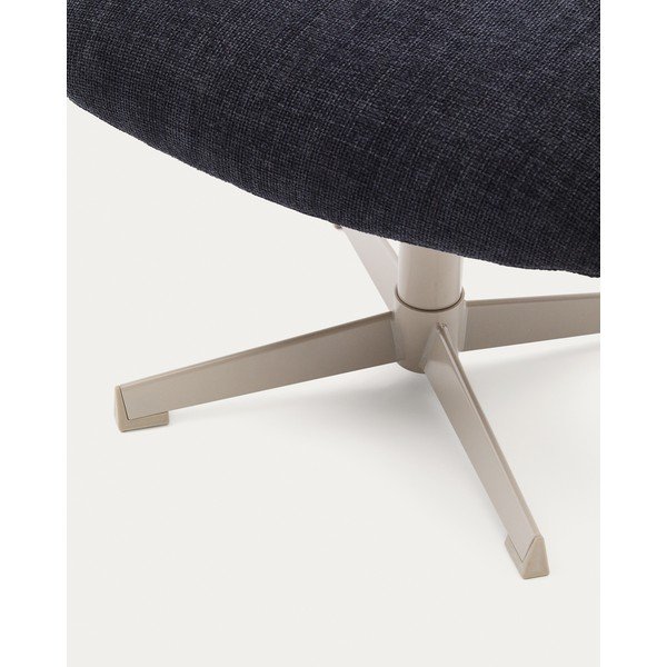 Temno moder tabure iz šenilje Teryl – Kave Home-image-4