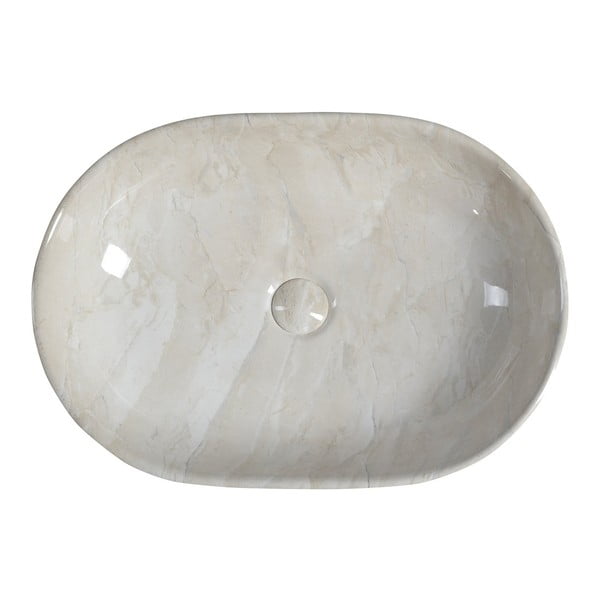 Bež keramičen umivalnik 59x42 cm Dalma – Sapho-image-3