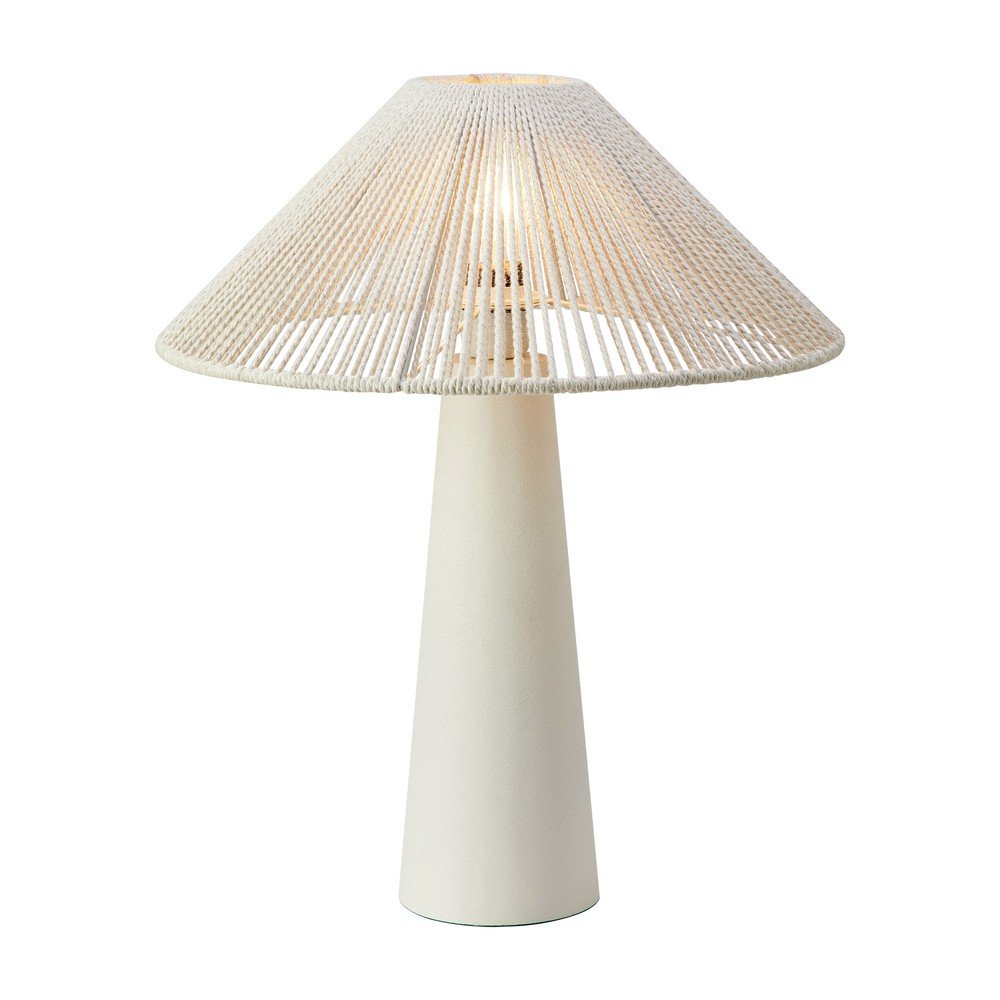 Bež namizna svetilka s tekstilnim senčilom (višina 50 cm) Favoro