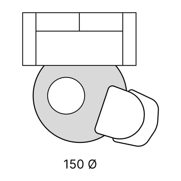 Bela volnena preproga 150x150 cm Olsen – Asiatic Carpets-image-2