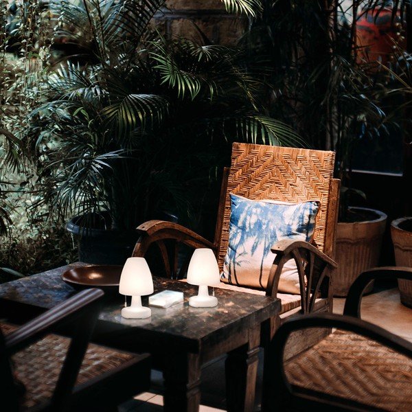 Bela LED namizna svetilka (višina 25 cm) Termoli – Fischer & Honsel-image-1