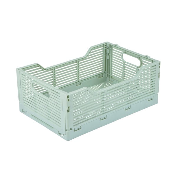 Mentolno zelena plastična škatla za shranjevanje 30x20x11.5 cm – Homéa