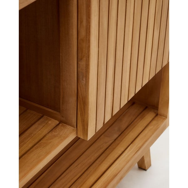 Nizka omarica za pod umivalnik iz masivnega tika 140x80 cm Kuveni – Kave Home-image-4