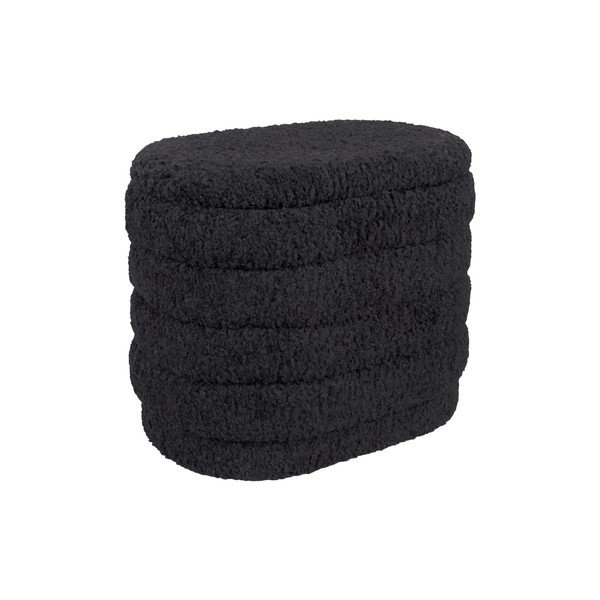 Črn puf s prostorom za shranjevanje Leitmotiv Cuddly-image-2