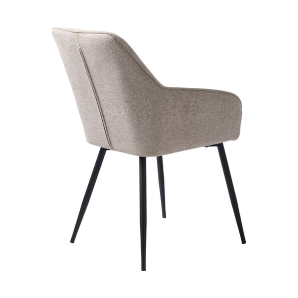 Bež oblazinjen jedilni stol z nasloni za roke Nolan – Unique Furniture-image-4