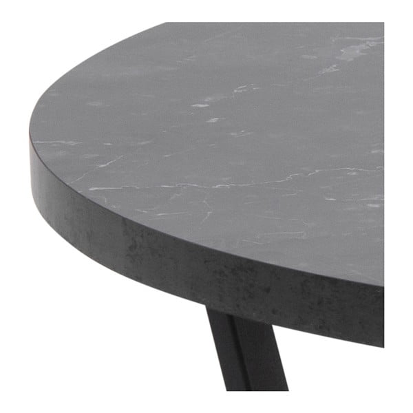 Črna okrogla mizica ø 77 cm Amble - Actona-image-1