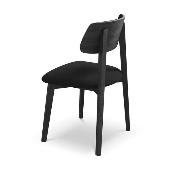 Črn jedilni stol iz masivnega lesa Niu – Makamii-image-3