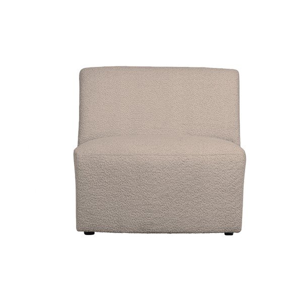 Bež modul za sedežno garnituro iz tkanine bouclé (sredinski modul) Coco  – WOOOD-image-1