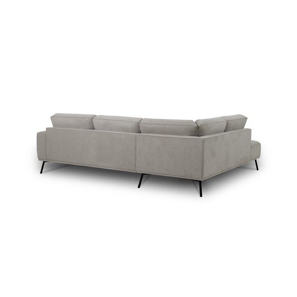 Sivo-bež kotna sedežna garnitura iz šenilje (levi kot/v obliki črke L) Amsterdam – Scandic-image-3