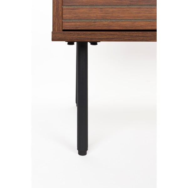 Rjava omarica v orehovem dekorju 80x130x40 cm Stripes – White Label-image-4