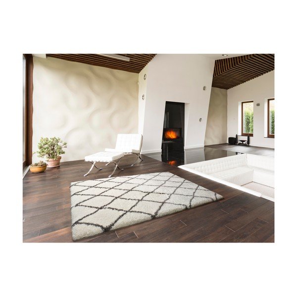Bela in siva preproga Universal Samira White, 200 x 290 cm-image-1