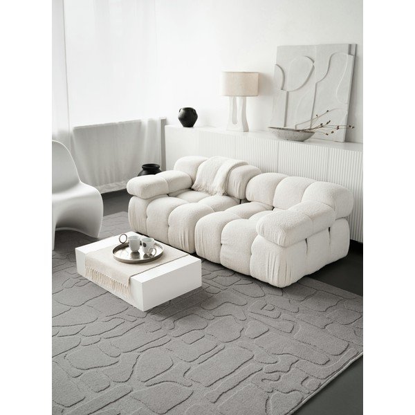 Siva volnena preproga 160x230 cm Morphic Dunes – Agnella-image-1