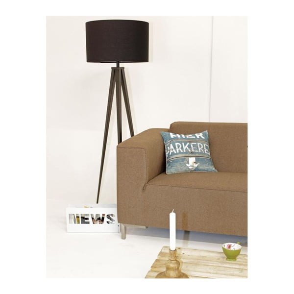 Črna svetilka z lesenimi nogami Zuiver Tripod Wood-image-1