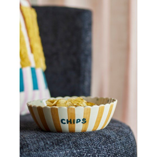Rumena/kremno bela keramična skleda ø 24 cm Chip – Bloomingville-image-1