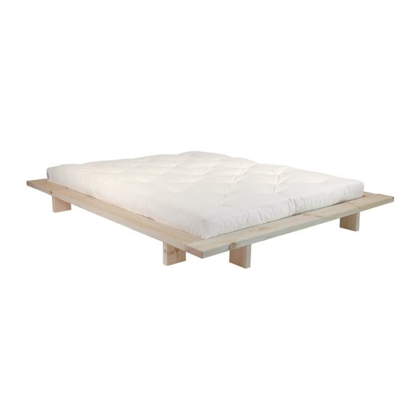 Zakonska postelja iz borovega lesa z letvenim dnom 180x200 cm Japan - Karup Design